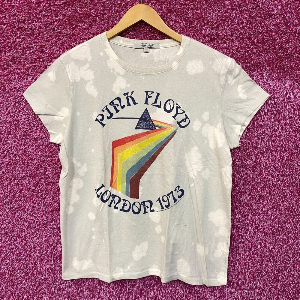 Pink Floyd London 1975 women's Tie dye Rock Tee size Large